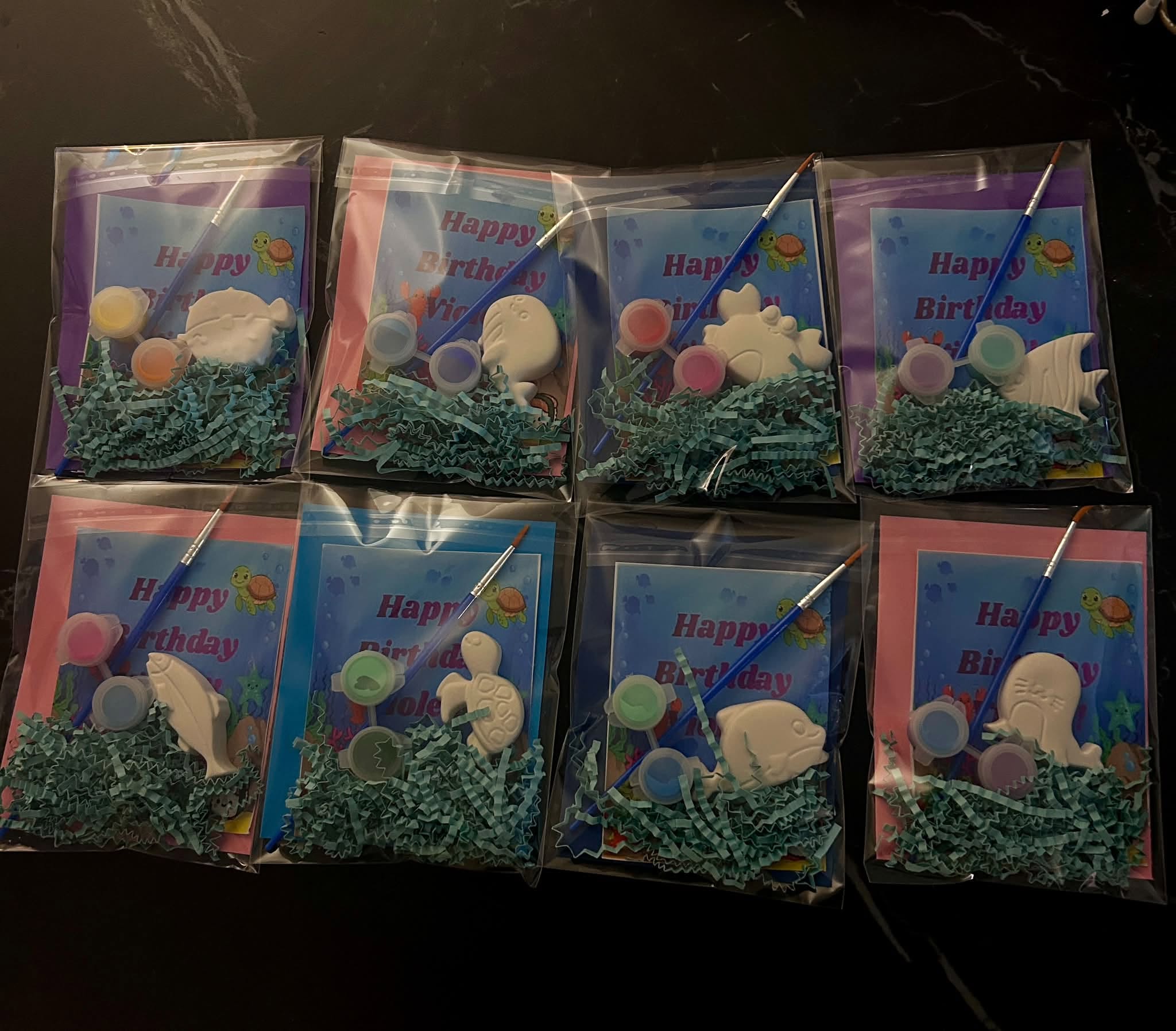 Birthday themed plaster painting kits